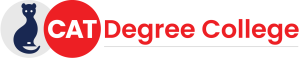 CAT Degree College official white logo on transparent background